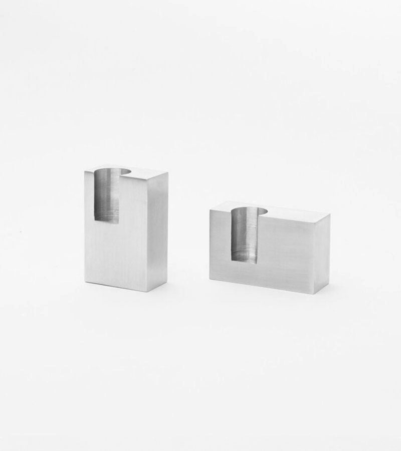 Lump Candle Holder | Aluminium | 2-pcs