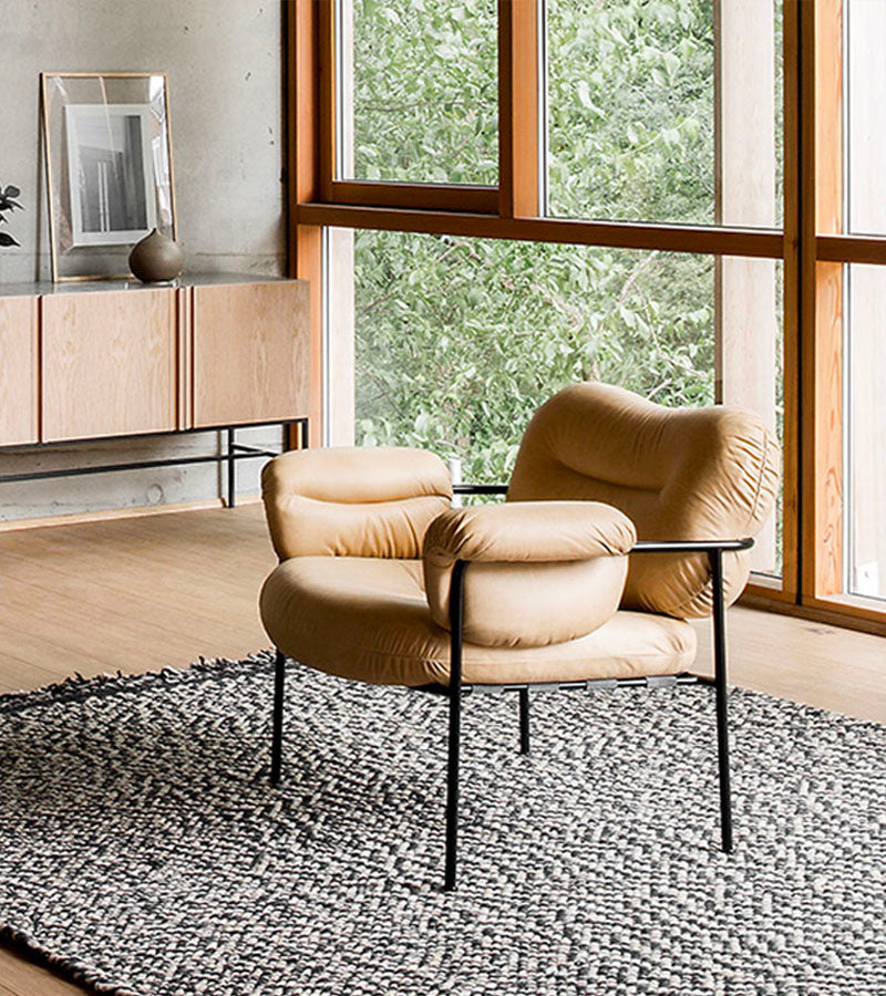 Fogia Bollo Lounge Chair | Leather Upholstery