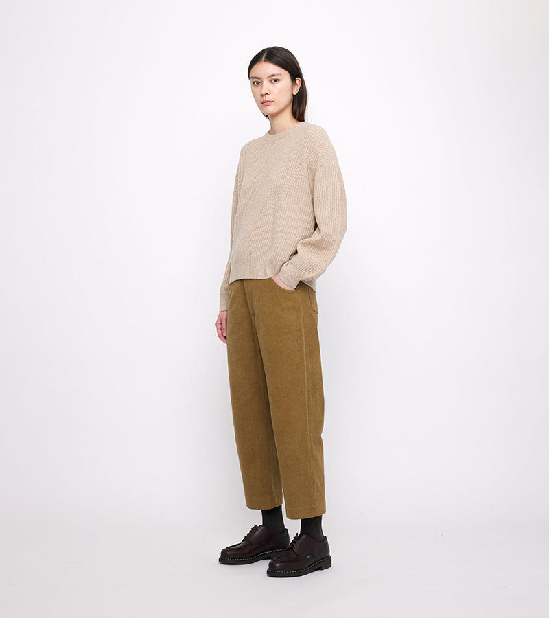 Signature Yak Poet Sweater | Almond