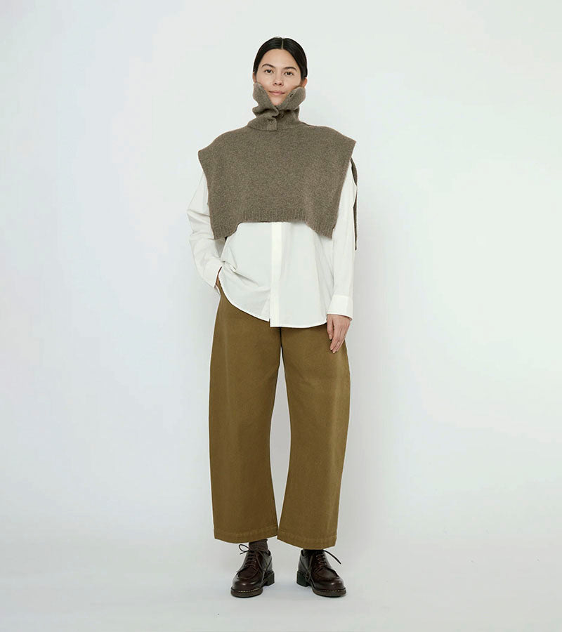 Knit Turtleneck Vest | Taupe