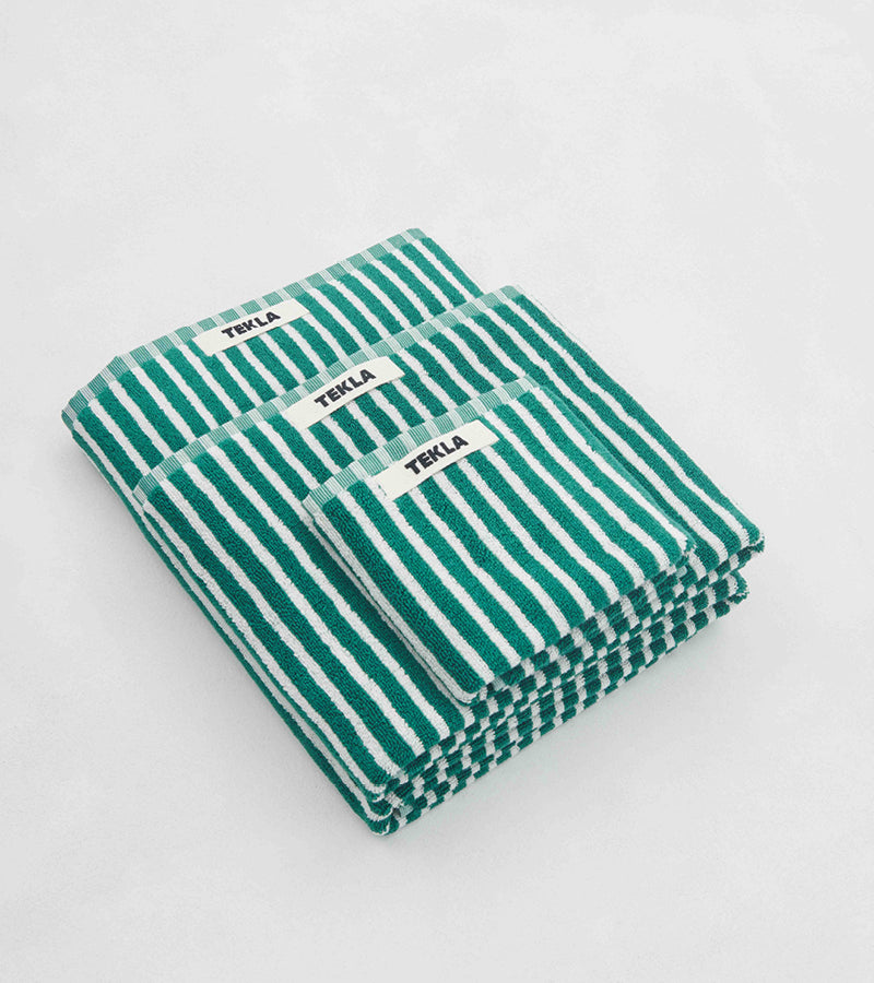 Towels | Teal Green Stripes